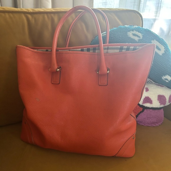 Vintage (2003) Burberry Burnt Orange Tote - Picture 1 of 11